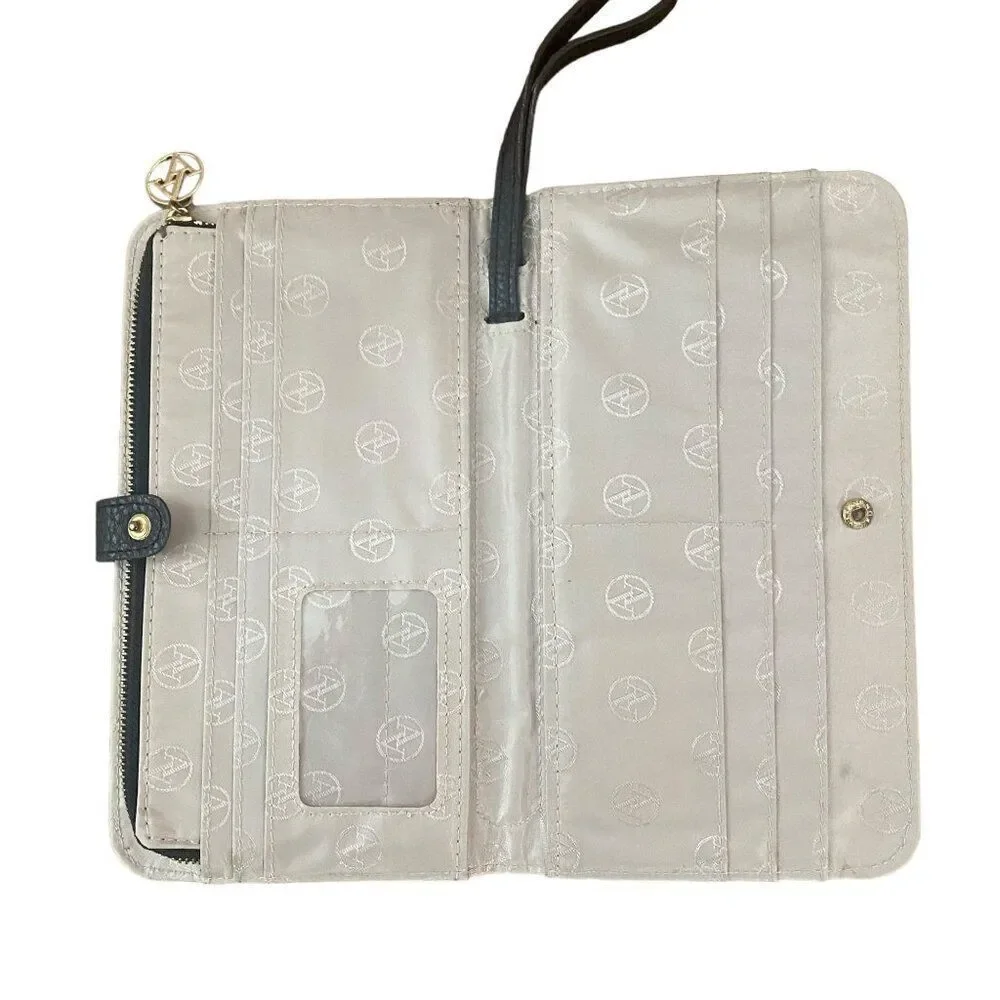 Adrienne Vittadini Black Leather Clutch